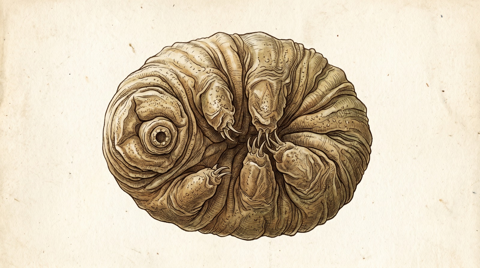 Tardigrade in its dried tun state — the anhydrobiosis that inspired Cryolapse gentle lyophilization by Panacea Bio Chem and Bogdan Dicoias